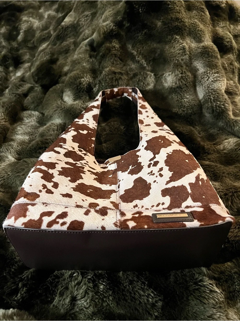 House of Harlow 1960 Cow Print Hobo Shoulder Bag